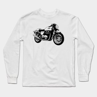 Thruxton 900 Cafe Racer Sketch Art Long Sleeve T-Shirt